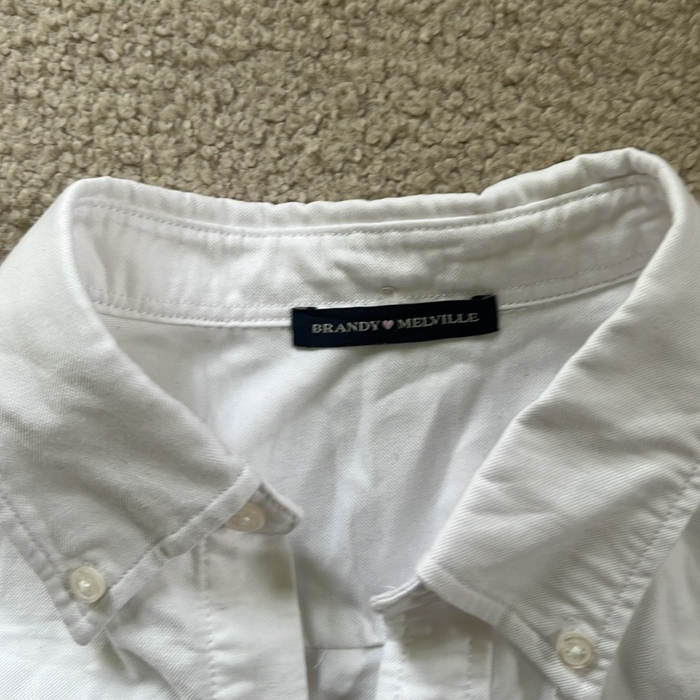 NWOT white Brandy Melville button up dress shirt - Picture 2 of 7